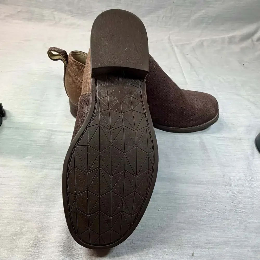 Spenco Wolfridge Women's Suede Orthotic Shootie Ankle Boots French Roast Size 7
